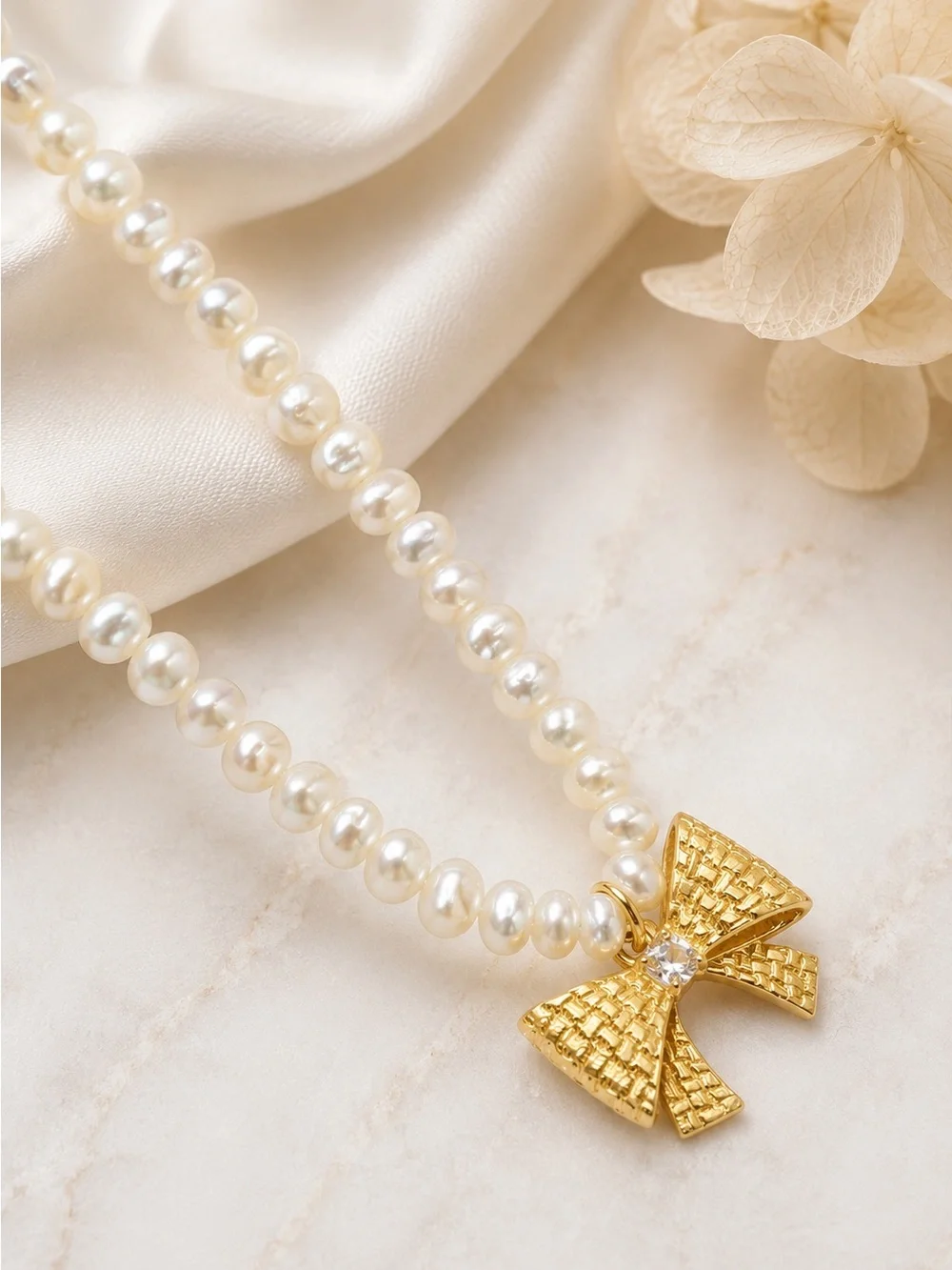 Kate Spade Wrapped in a Bow Pearl Charm Bracelet